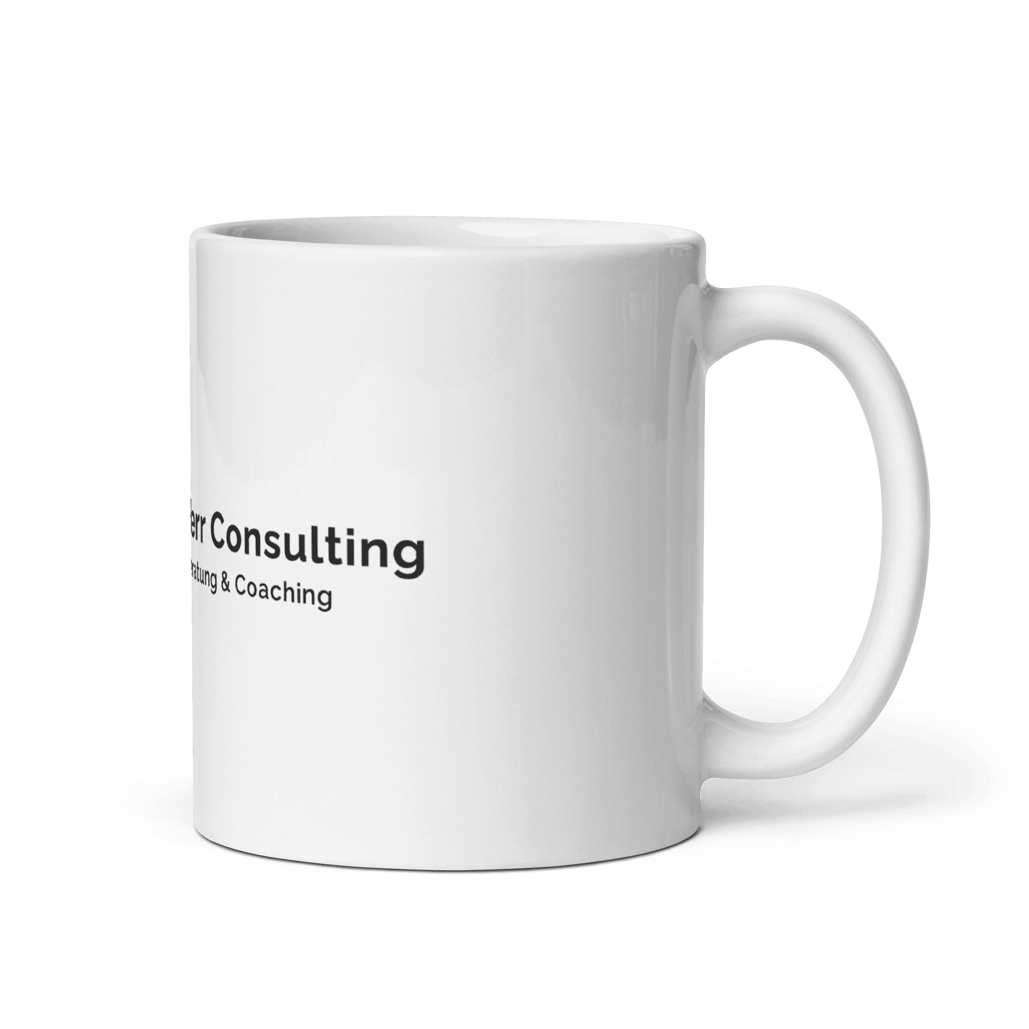 Tasse „Steffen Herr Consulting“ – weiße, glänzende Tasse