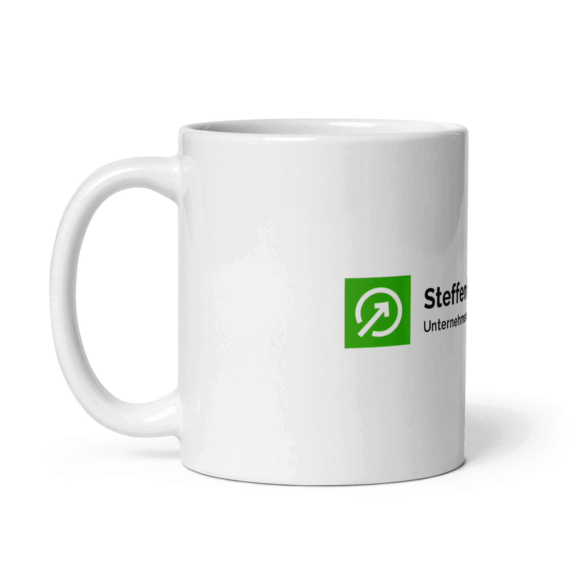 Tasse „Steffen Herr Consulting“ – weiße, glänzende Tasse – Ansicht 2