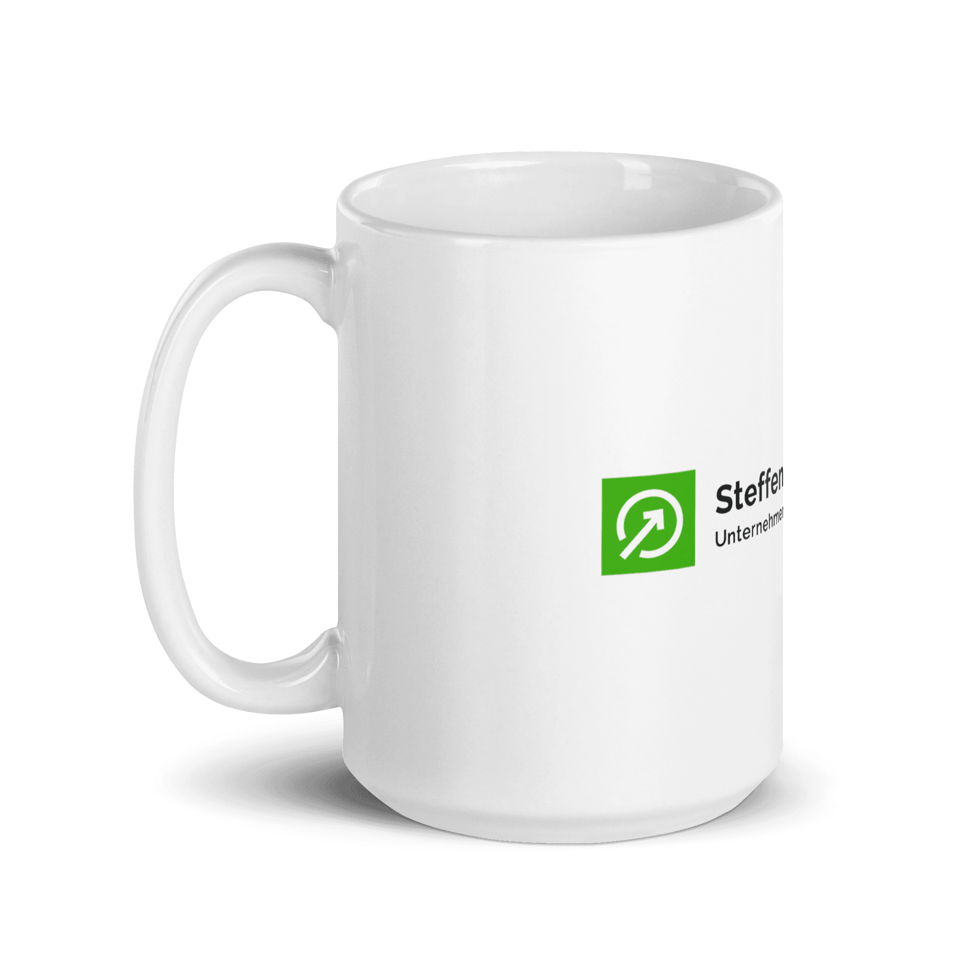 Tasse „Steffen Herr Consulting“ – weiße, glänzende Tasse – Ansicht 5